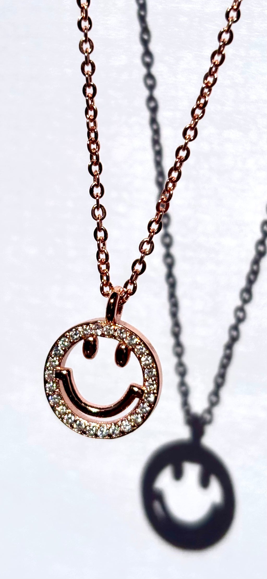Rose Gold Smile Necklace and Pendant