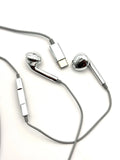 Chrome Headphones Wired USB C Type with Microphone Earbuds