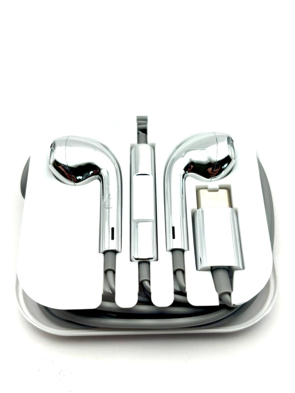 Chrome Headphones Wired USB C Type with Microphone Earbuds